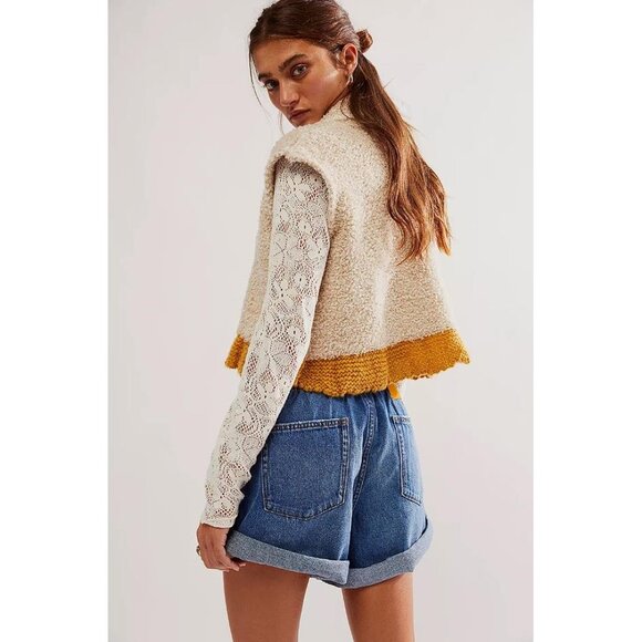 ONE TEASPOON Women's Shabby Bandit Shorts Size L In Bay Blue - Picture 3 of 11